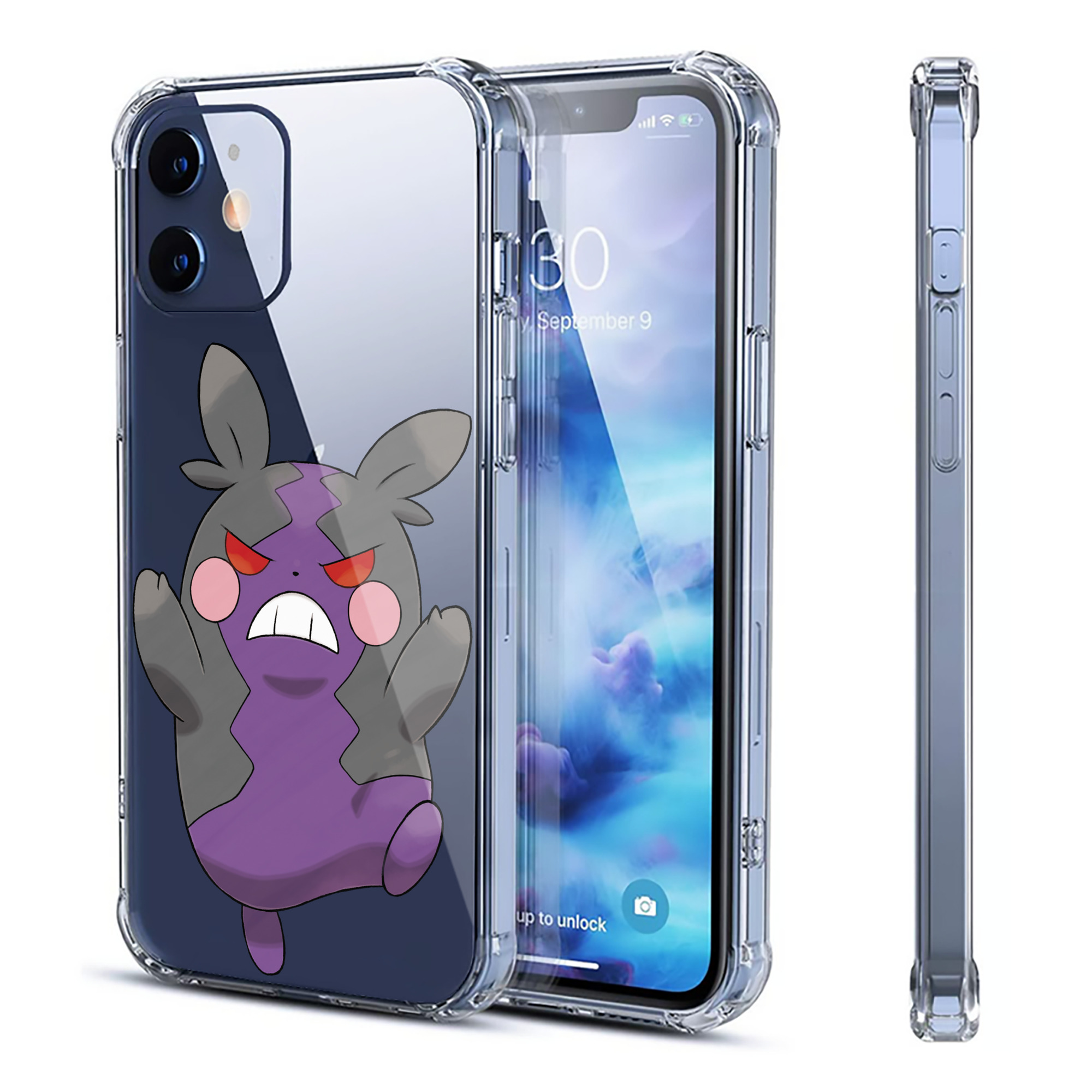 （画像用） ポケットモンスター Pokémon 【iPhone 12シリーズ対応】透明スマホケース（クリアソフトケース）
